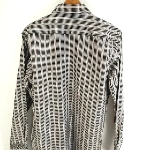 Robert Graham Shirt Men's Large Classic Fit Multicolor Stripes Button Front - Picture 5 of 12